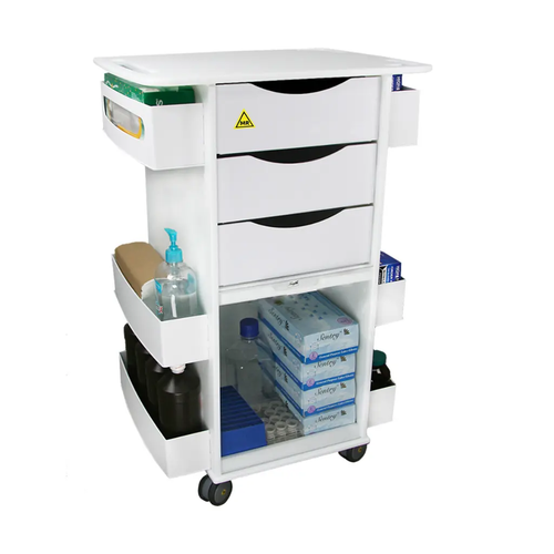 TrippNT MRI Core DX Lab Cart, Polyethylene - White
