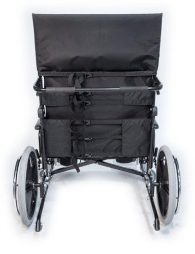 Gendron 5252420750R, Bariatric High Back Recliner Wheelchair with Adjustable Full Arms and ELR - 24W x 20D x 17.5H
