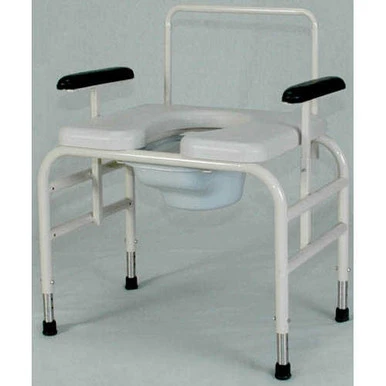 Bariatric Height Adjustable Bedside Commode Chair