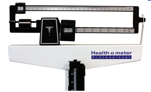 Health O Meter Mechanical Beam Scale with Height Rod - Pounds Only
