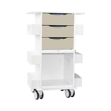 Deluxe White Polyethylene Medical Cart