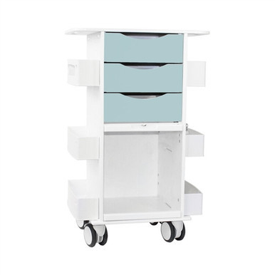 Deluxe White Polyethylene Medical Cart