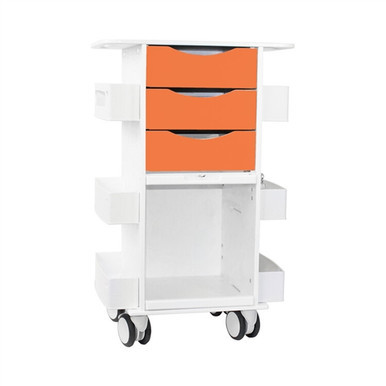 Deluxe White Polyethylene Medical Cart