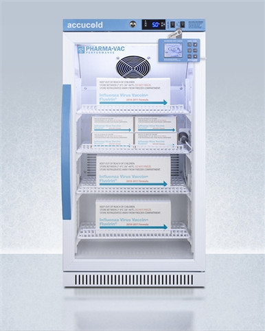 AccuCold ARG31PVBIADA 2.83 cu ft Built-In Vaccine Refrigerator w/ Glass Door (ADA Height) w/ Glass Door & Digital Data Logger (ADA Height)
