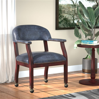 Boss Captainfts Guest, Accent or Dining Chair in Vinyl with Casters