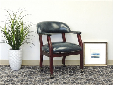 Boss Captainfts Guest, Accent or Dining Chair in Vinyl with Casters