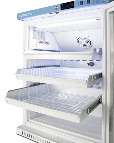 Accucold ARG6MLDR 6 cu ft Laboratory Refrigerator w/ Glass Door & Removable Drawer