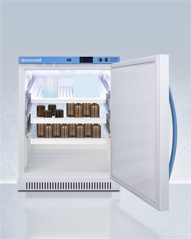 Accucold ARS6MLDR 6 cu ft Laboratory Refrigerator w/ Solid Door & Removable Drawer