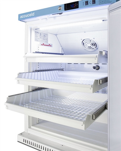 Accucold ARS6MLDR 6 cu ft Laboratory Refrigerator w/ Solid Door & Removable Drawer