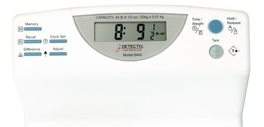 Detecto Pediatric Digital Scale - 44lb x 1/2oz / 20kg x 10g - Weighing Tray