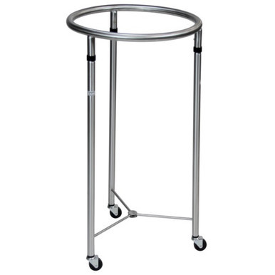 Blickman Stainless Steel Round Hamper - Uncovered, 25"