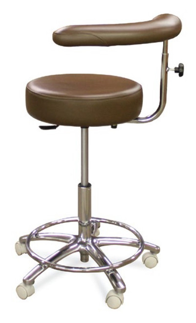 Galaxy 1065 Dental Assistant's Stool with Adjustable Foot Rest and Body Support