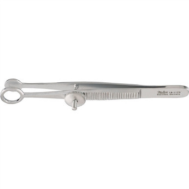 Miltex Ayer Chalazion Forceps 3-5/8", Fenestrated Jaw, Solid Blade
