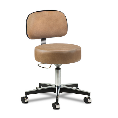 Clinton 5-Leg Pneumatic Stool with Backrest