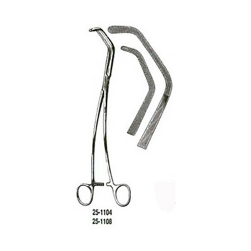 Miltex 10-1/2" Satinsky Vascular Clamp - Inside Jaws - Length 50mm x 10mm Width