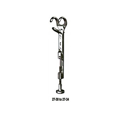 Miltex 7" Lowman Bone Holding Clamp - 1 x 2 Prong Jaws - 1-1/8" Wide