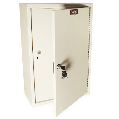 Harloff Heavy Duty  Narcotics Cabinet, Double Door, Double Lock, 4 Keys per Lock, 2 Shelves,  24" H   x  8" D  x 16" W.