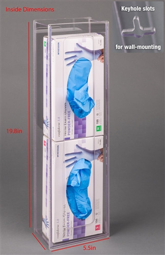 Poltex Narrow Glove Box Holder-2 Box (Wall Mount)