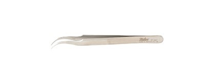 INTEGRA MILTEX Jeweler Style Forceps, 4-1/2" (115mm) Non-Magnetic Stainless Steel, Style 7, Fine Jaw, Curved