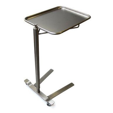 Mid Central Medical Stainless Steel Thumb Control Mayo Stand, 16.25" x 21.25"