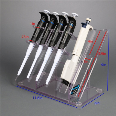 Poltex Pipette (Pipet) rack-4 pipettes; 2 multichannel pipettes