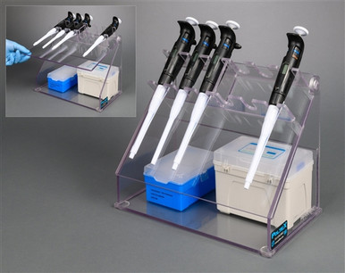 Poltex Pipette (Pipet) Rack with Hinged Storage Compartment