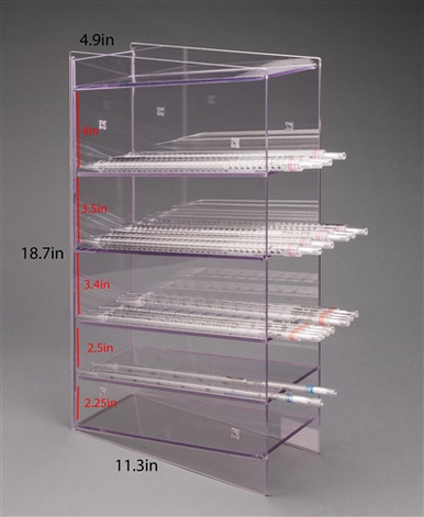 Poltex 5 PETG Serological Pipette (Pipet) Holder-5 Pocket (Countertop)