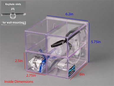 Poltex Protective Eyewear Holder-6 Position (Wall Mount)