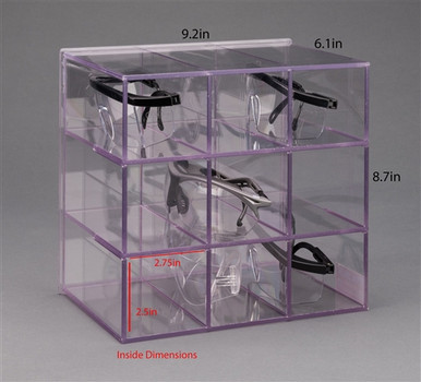 Poltex Protective Eyewear Holder-9 Position (Wall Mount)