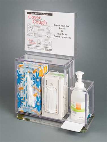 Poltex Respiratory Hygiene Station G (Counter Top Base, Lands Slide Sign, K3,6)