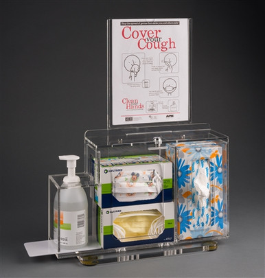 Poltex Respiratory Hygiene Station S (Counter Top Base, Sign, K1,3,6)
