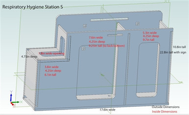 Poltex Respiratory Hygiene Station S (Counter Top Base, Sign, K1,3,6)