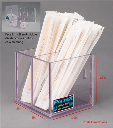 Poltex Swab/Tongue Depressor Holder XL (Extra Large) Divided VHB (Very High Bond) Tape