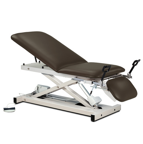 Clinton Open Base Power Table with Adjustable Backrest, Footrest & Stirrups