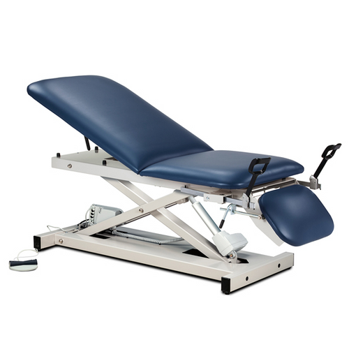 Clinton Open Base Power Table with Adjustable Backrest, Footrest & Stirrups