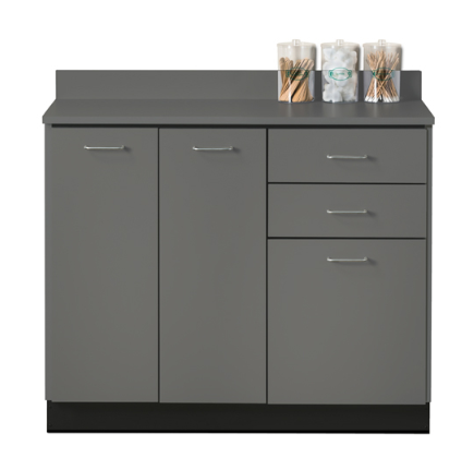 Clinton 42" Base Cabinet with 3 Doors and 2 Drawers