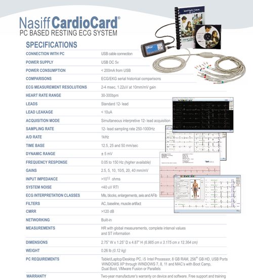Nasiff CardioResting ECG System (USB)