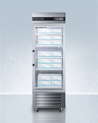 Pharma-Lab  Accucold 23 cu ft Upright Glass Door Pharmacy Vaccine Refrigerator (Temperature Range: 2degC to 10degC)Performance series