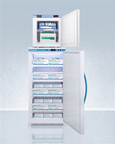 AccuCold ARS8PV-FS24LSTACKMED2 9.4 cu ft Refrigerator/Freezer Combination (Temperature Range: Refrigerator: 2degC to 8degC; Freezer: -15degC to -20degC)