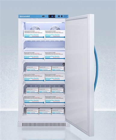 Accucold 8 cu ft Upright Vaccine Refrigerator w/ Solid Door & Digital Data Logger (Temperature Range: 2degC to 8degC)