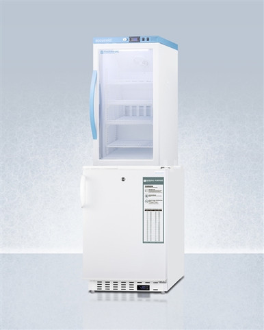 AccuCold ARG3PV-ADA305AFSTACK 5.47 cu ft Vaccine Refrigerator/Freezer Combination (Temperature Range: Refrigerator: 2degC - 8degC; Freezer: -15degC - -25degC)