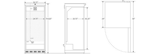 20 cu ft ABS Standard Laboratory Refrigerator - Hydrocarbon (Medical Grade) (Temperature Range: 1degC to 10degC)