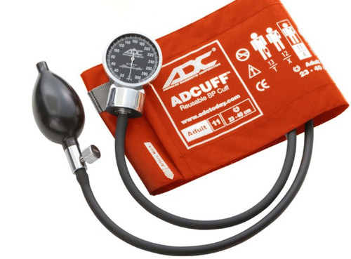DIAGNOSTIX Aneroid Sphyg, Adult, Orange, Disposable pkg-Dup