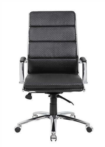 Boss Executive Wovern Textured Chair with Metal Chrome Finish-Dup