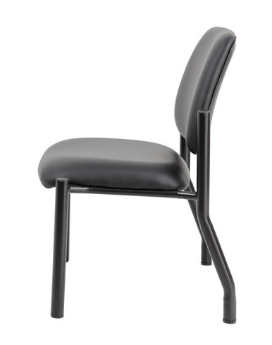 Boss Mid Back Armless Guest Chair, Antimicrobial Vinyl-Dup