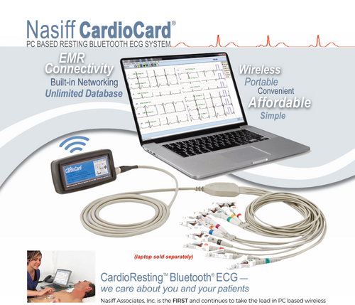 Nasiff CardioResting Dual Core (USB and Bluetooth) ECG System