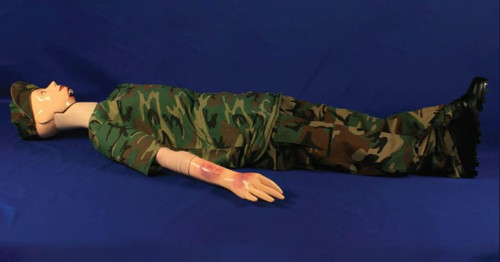 Take-apart Wounded Willy – Male Phantom with anatomic and mechanical neck.