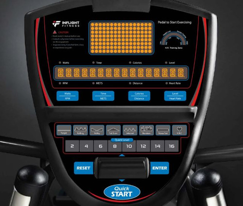 InFlight Fitness E6 Elliptical with LED Console, Self-generating L