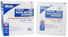 Dukal Nonwoven Sponge Clinisorb Polyester / Rayon 4-Ply 4 X 4 Inch Square Sterile (Box of 50)