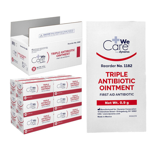 Dynarex 1182 Triple Antibiotic Ointment 0.9 g foil packet (Pack of 1728)